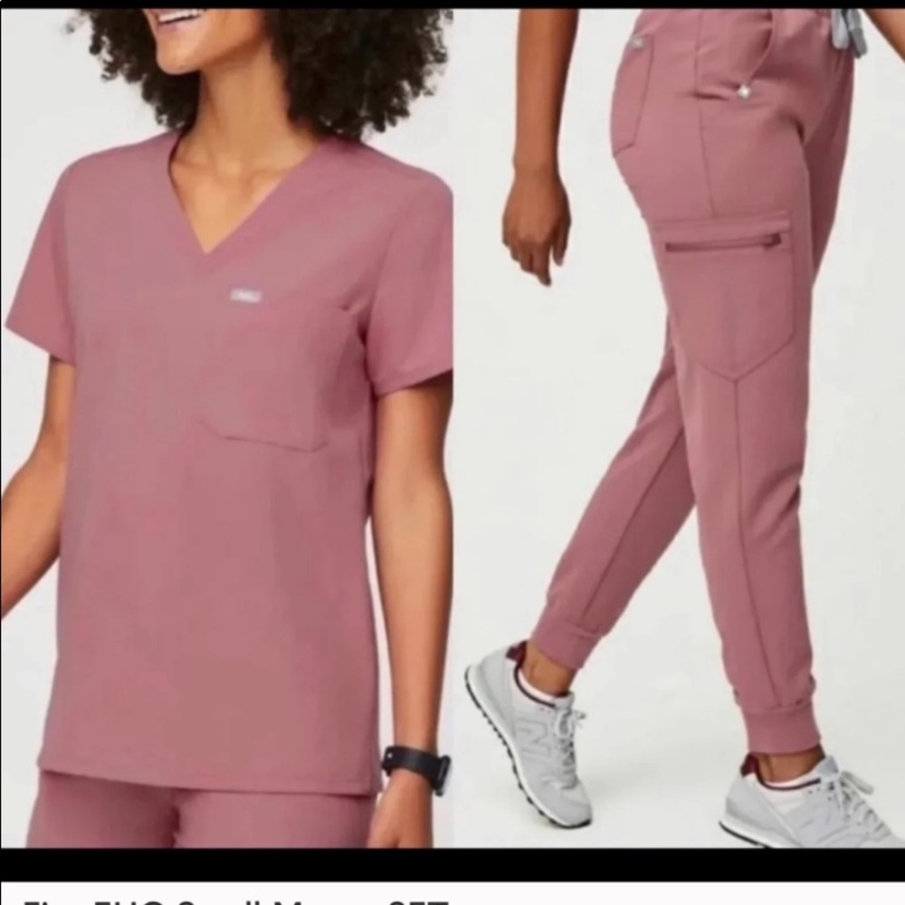 Figs high waisted Zamora Mineral Mauve joggers